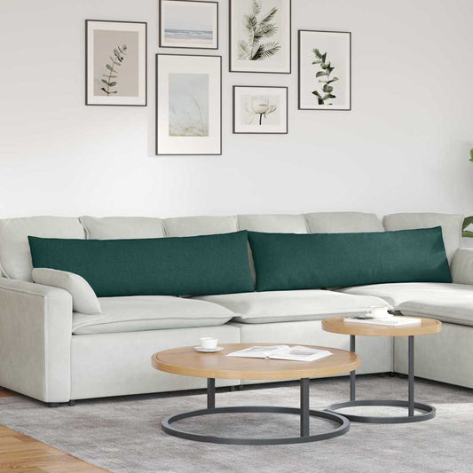 Sofa Kussens 2 stuks Donkergroen 145 x 40 cm Stof is nu te koop bij PeponiXL, paradijselijk wonen!