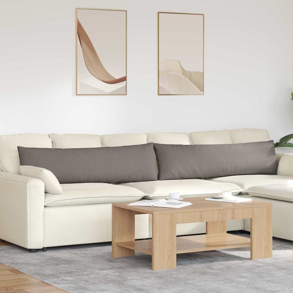 Sofa Kussens 2 stuks Taupe 145 x 40 cm Stof is nu te koop bij PeponiXL, paradijselijk wonen!