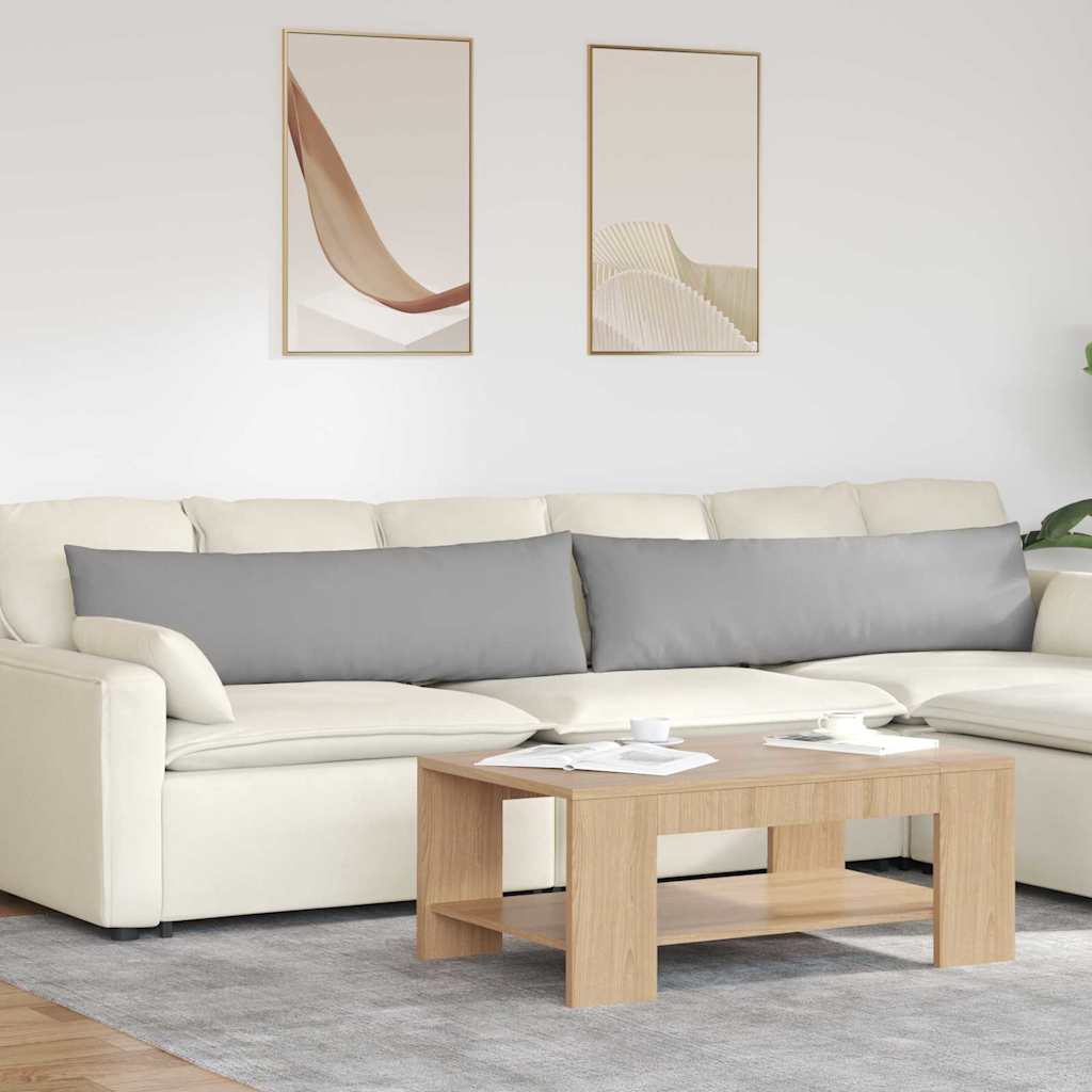 Sofa Kussens 2 stuks Grijs 145 x 40 cm Stof is nu te koop bij PeponiXL, paradijselijk wonen!