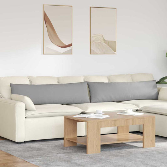 Sofa Kussens 2 stuks Grijs 145 x 40 cm Stof is nu te koop bij PeponiXL, paradijselijk wonen!