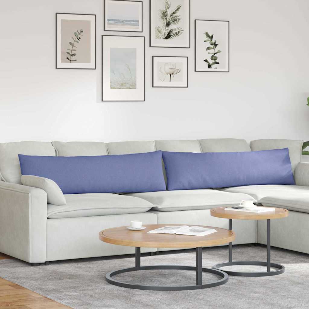 Sofa Kussens 2 stuks Blauw 145 x 40 cm Stof is nu te koop bij PeponiXL, paradijselijk wonen!