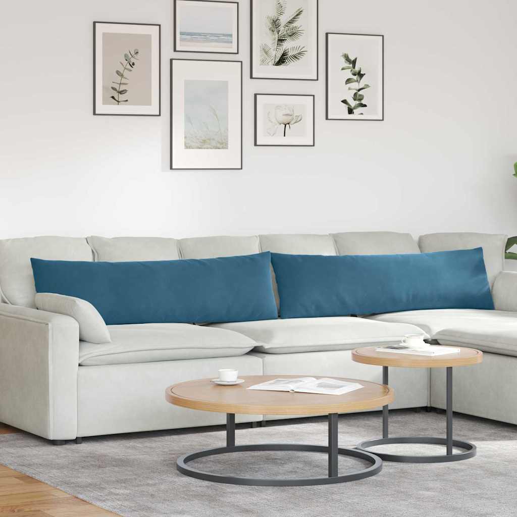 Sofa Kussens 2 stuks Blauw 145 x 40 cm Cordstof is nu te koop bij PeponiXL, paradijselijk wonen!