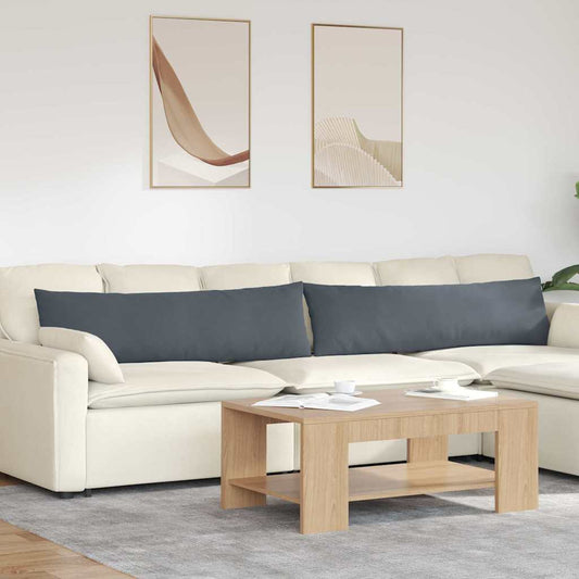 Sofa Kussens 2 stuks Donkergrijs 145 x 40 cm Cordstof is nu te koop bij PeponiXL, paradijselijk wonen!