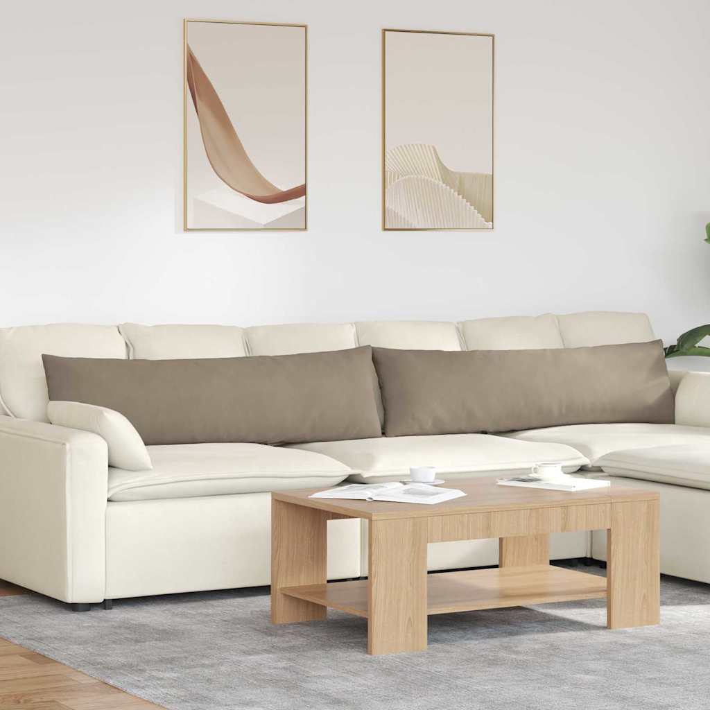Sofa Kussens 2 stuks Taupe 145 x 40 cm Stof is nu te koop bij PeponiXL, paradijselijk wonen!