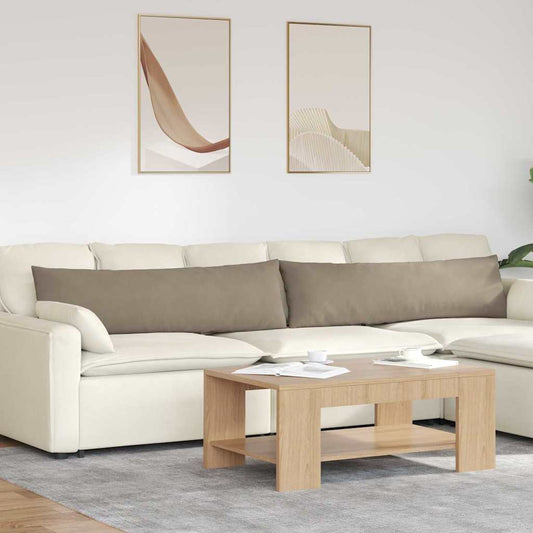 Sofa Kussens 2 stuks Taupe 145 x 40 cm Stof is nu te koop bij PeponiXL, paradijselijk wonen!