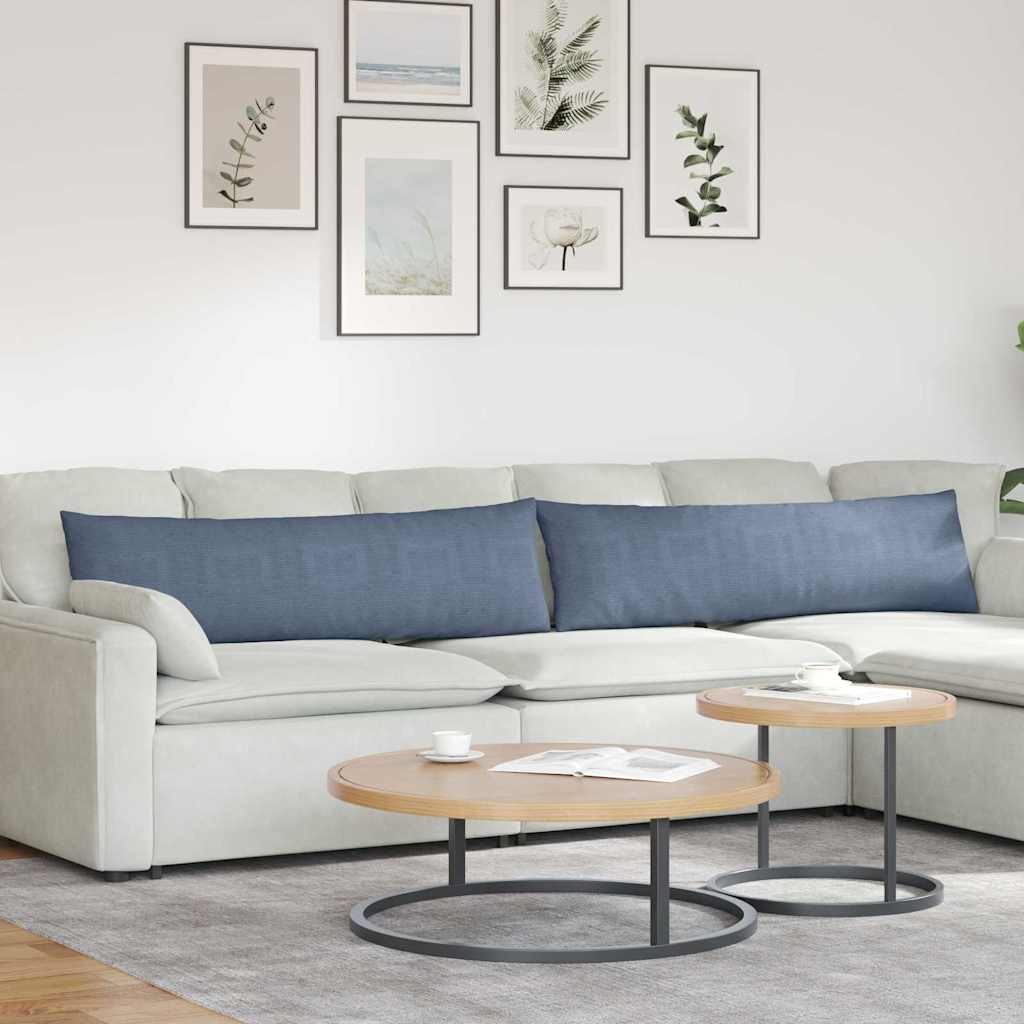 Sofa Kussens 2 stuks Blauw 145 x 40 cm Cordstof is nu te koop bij PeponiXL, paradijselijk wonen!