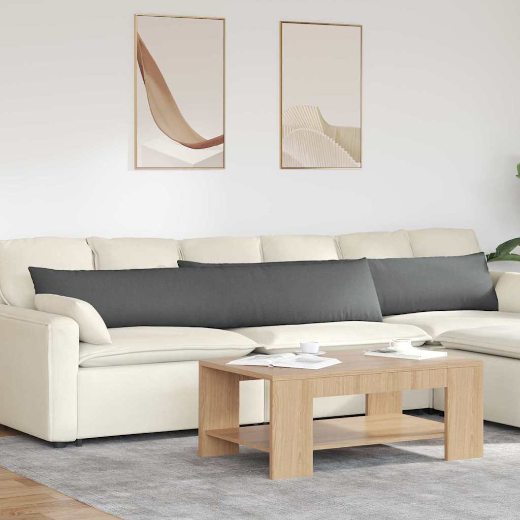 Sofa Kussens 2 stuks Donkergrijs 200 x 40 cm Stof is nu te koop bij PeponiXL, paradijselijk wonen!