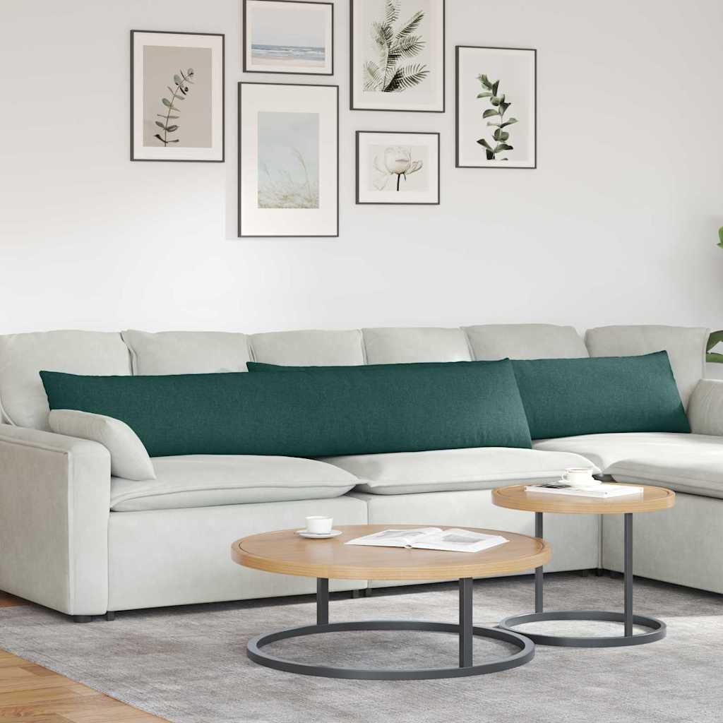 Sofa Kussens 2 stuks Donkergroen 200 x 40 cm Stof is nu te koop bij PeponiXL, paradijselijk wonen!