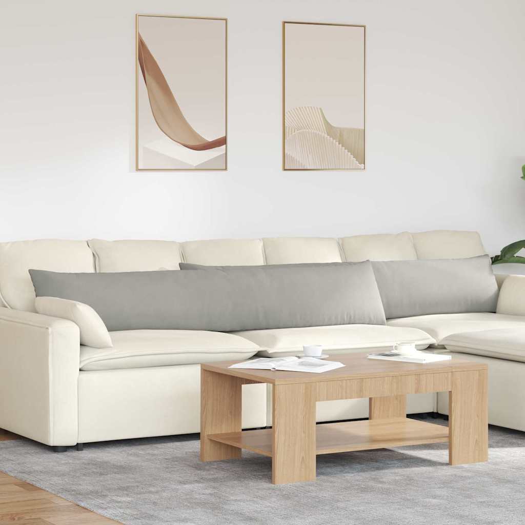 Sofa Kussens 2 stuks Lichtgrijs 200 x 40 cm Stof is nu te koop bij PeponiXL, paradijselijk wonen!