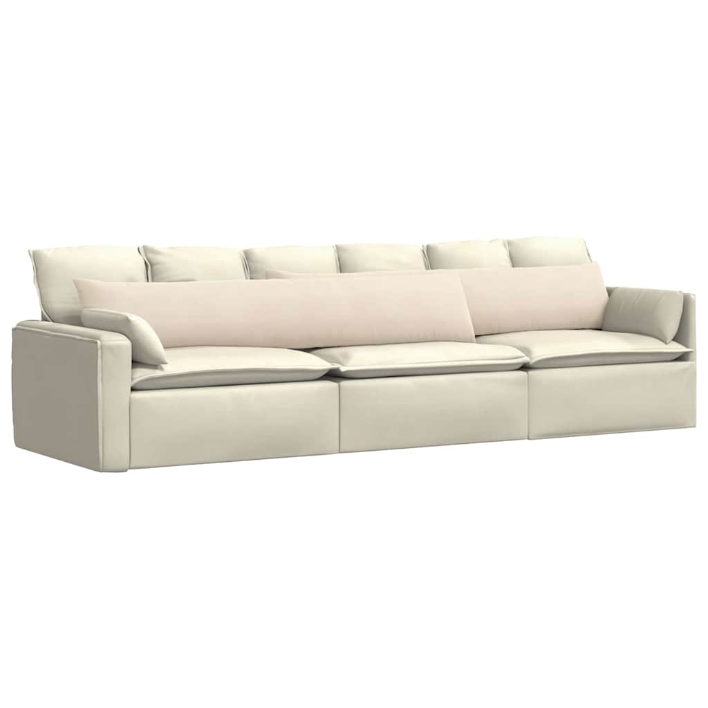 Sofa Kussens 2 stuks Beige 200 x 40 cm Stof is nu te koop bij PeponiXL, paradijselijk wonen!