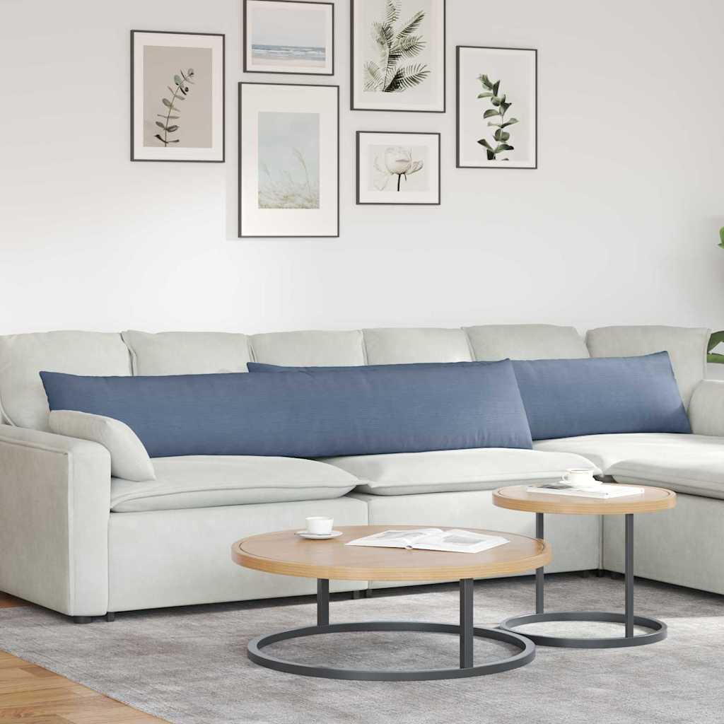 Sofa Kussens 2 stuks Blauw 200 x 40 cm Cordstof is nu te koop bij PeponiXL, paradijselijk wonen!