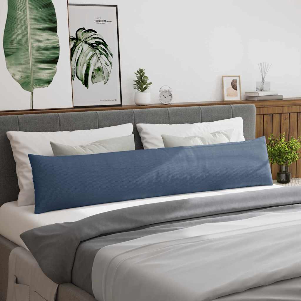 Sofa Kussens 2 stuks Blauw 200 x 40 cm Cordstof is nu te koop bij PeponiXL, paradijselijk wonen!