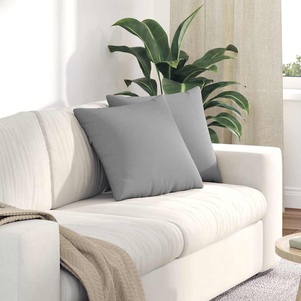 Sofa Kussens 2 stuks Grijs 45 x 45 cm Stof is nu te koop bij PeponiXL, paradijselijk wonen!