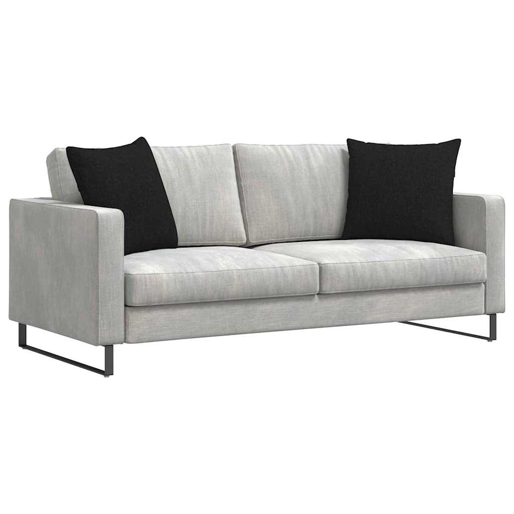 Sofa Kussens 2 stuks Zwart 50 x 50 cm Stof is nu te koop bij PeponiXL, paradijselijk wonen!