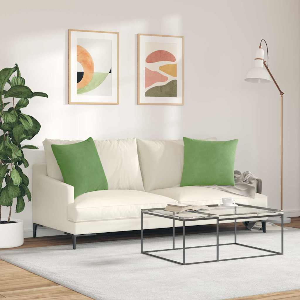 Sofa Kussens 2 stuks Lichtgroen 50 x 50 cm Cordstof is nu te koop bij PeponiXL, paradijselijk wonen!