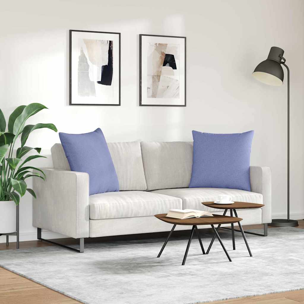 Sofa Kussens 2 stuks Blauw 60 x 60 cm Stof is nu te koop bij PeponiXL, paradijselijk wonen!