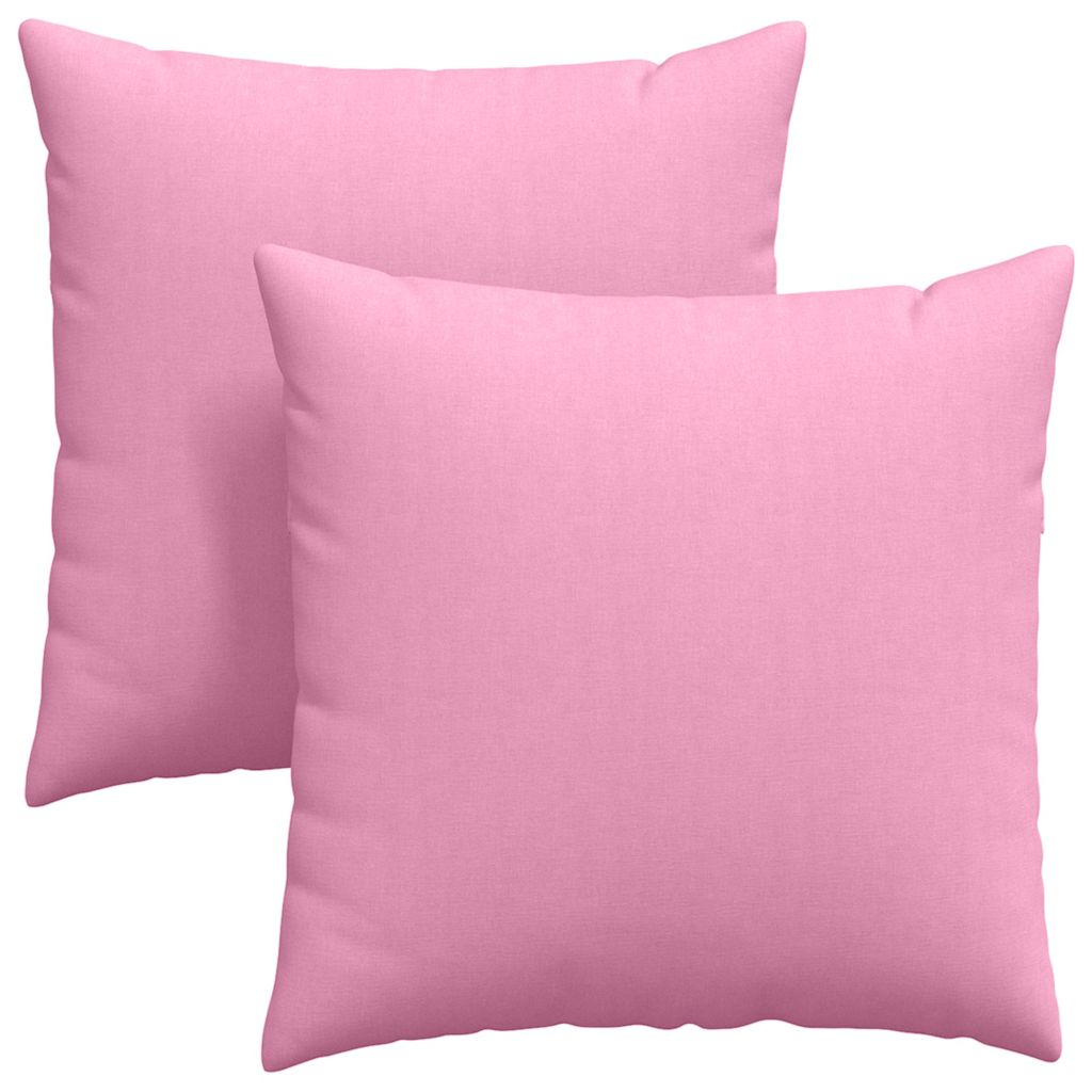 Sofa Kussens 2 stuks Roze 60 x 60 cm Stof is nu te koop bij PeponiXL, paradijselijk wonen!
