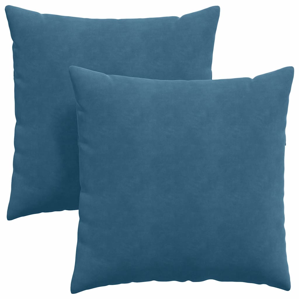 Sofa Kussens 2 stuks Blauw 60 x 60 cm Cordstof is nu te koop bij PeponiXL, paradijselijk wonen!