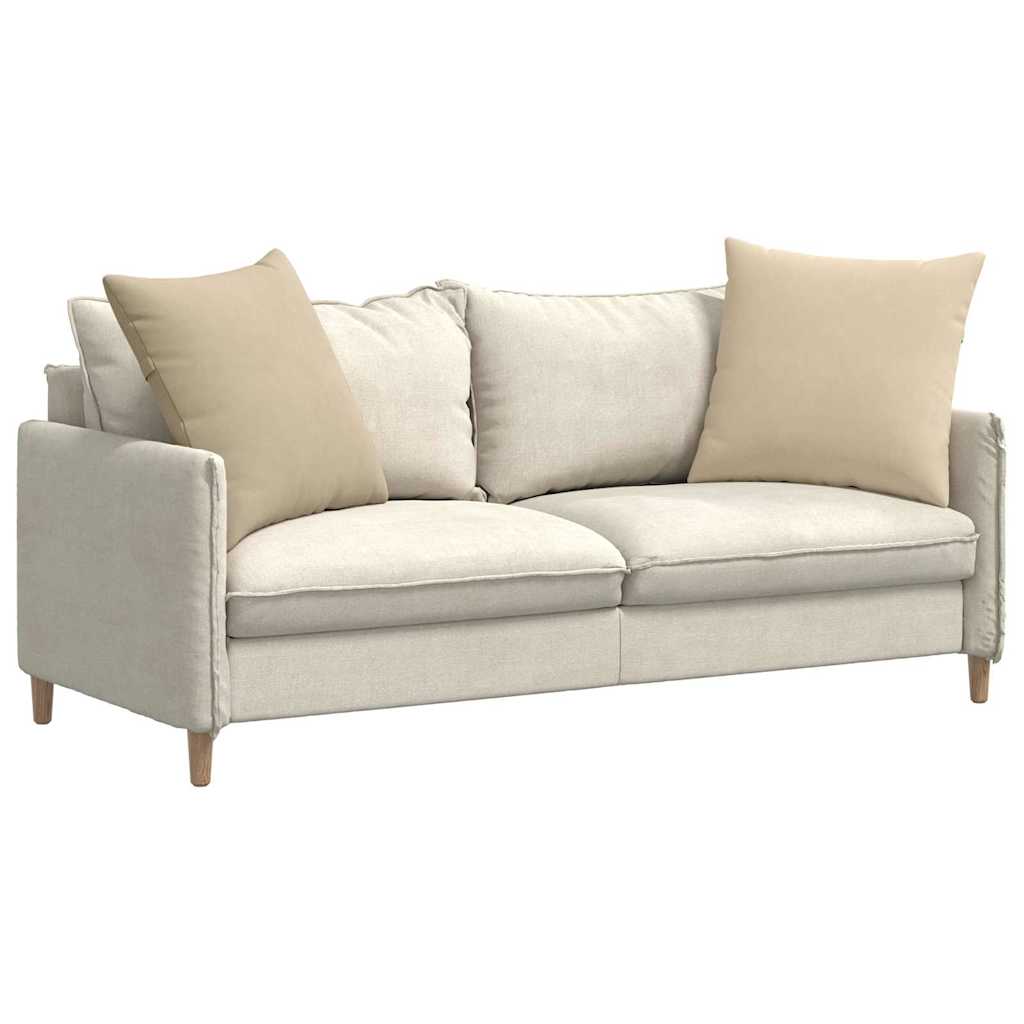 Sofa Kussens 2 stuks Crème 60 x 60 cm Stof is nu te koop bij PeponiXL, paradijselijk wonen!