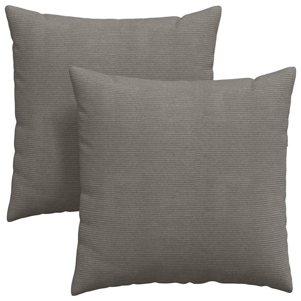 Sofa Kussens 2 stuks Lichtgrijs 60 x 60 cm Cordstof is nu te koop bij PeponiXL, paradijselijk wonen!