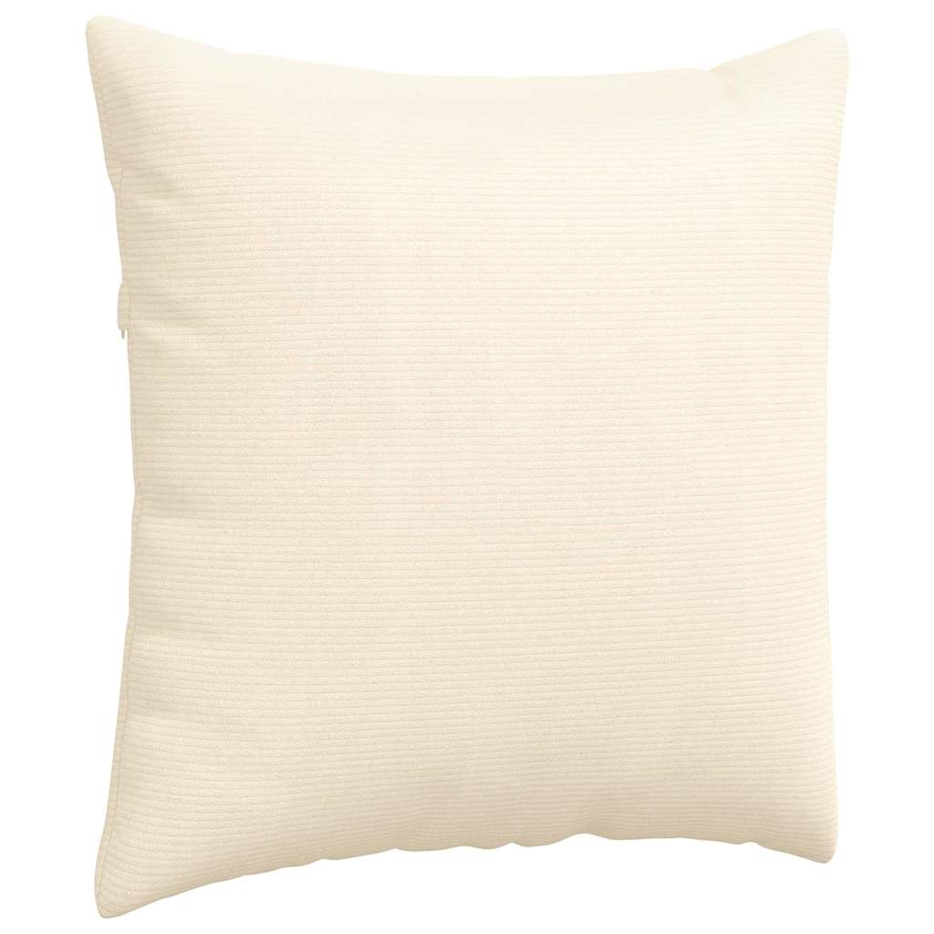 Sofa Kussens 2 stuks Crème 60 x 60 cm Cordstof is nu te koop bij PeponiXL, paradijselijk wonen!