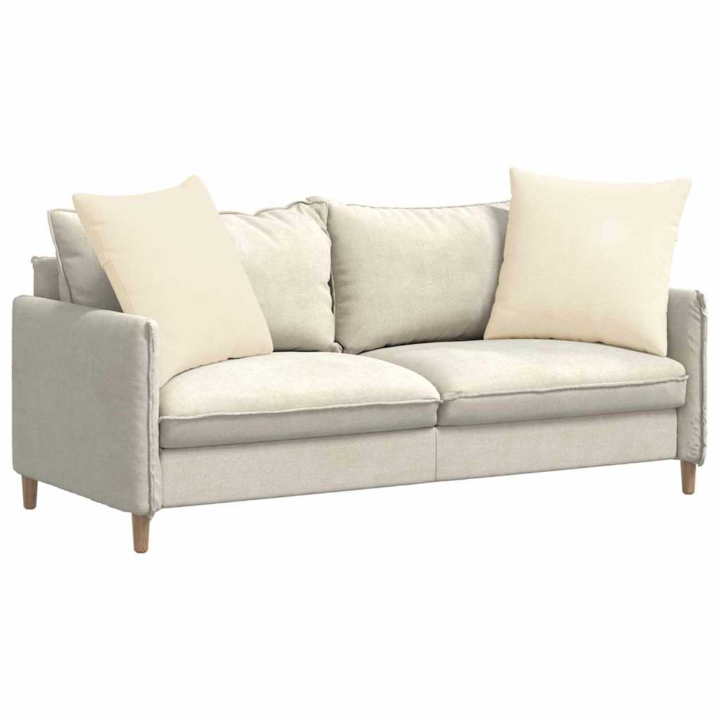 Sofa Kussens 2 stuks Crème 60 x 60 cm Cordstof is nu te koop bij PeponiXL, paradijselijk wonen!