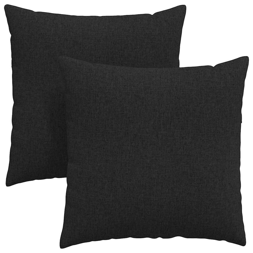 Sofa Kussens 2 pcs Zwart 80 x 80 cm Stof is nu te koop bij PeponiXL, paradijselijk wonen!