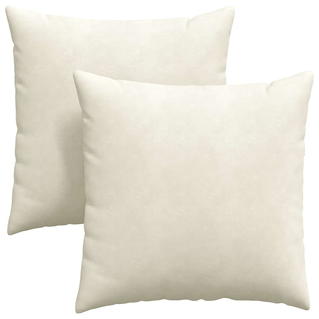 Sofa Kussens 2 stuks Crème 80 x 80 cm Cordstof is nu te koop bij PeponiXL, paradijselijk wonen!