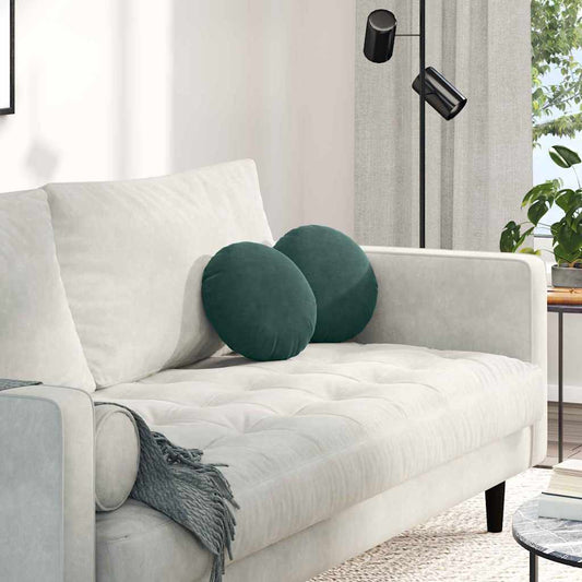 Zitkussens 2 stuks Donkergroen Ø 40 x 13 cm Fluweel is nu te koop bij PeponiXL, paradijselijk wonen!