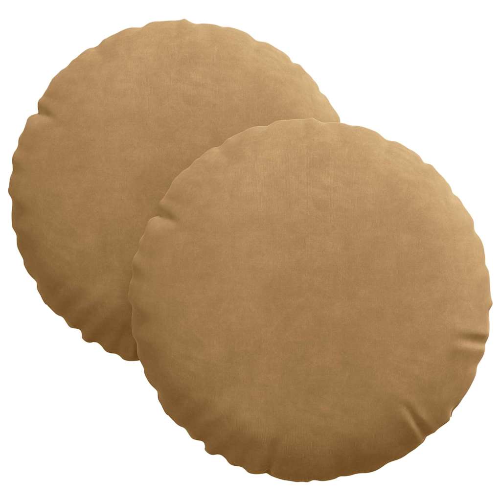 Zitkussens 2 stuks Bruin Ø 40 x 13 cm Fluweel is nu te koop bij PeponiXL, paradijselijk wonen!