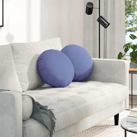 Zitkussens 2 pcs Jeans Blauw Ø40 x 13 cm Stof is nu te koop bij PeponiXL, paradijselijk wonen!