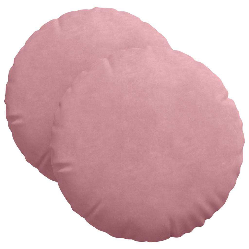 Zitkussens 2 stuks Roze Ø 40 x 13 cm Fluweel is nu te koop bij PeponiXL, paradijselijk wonen!