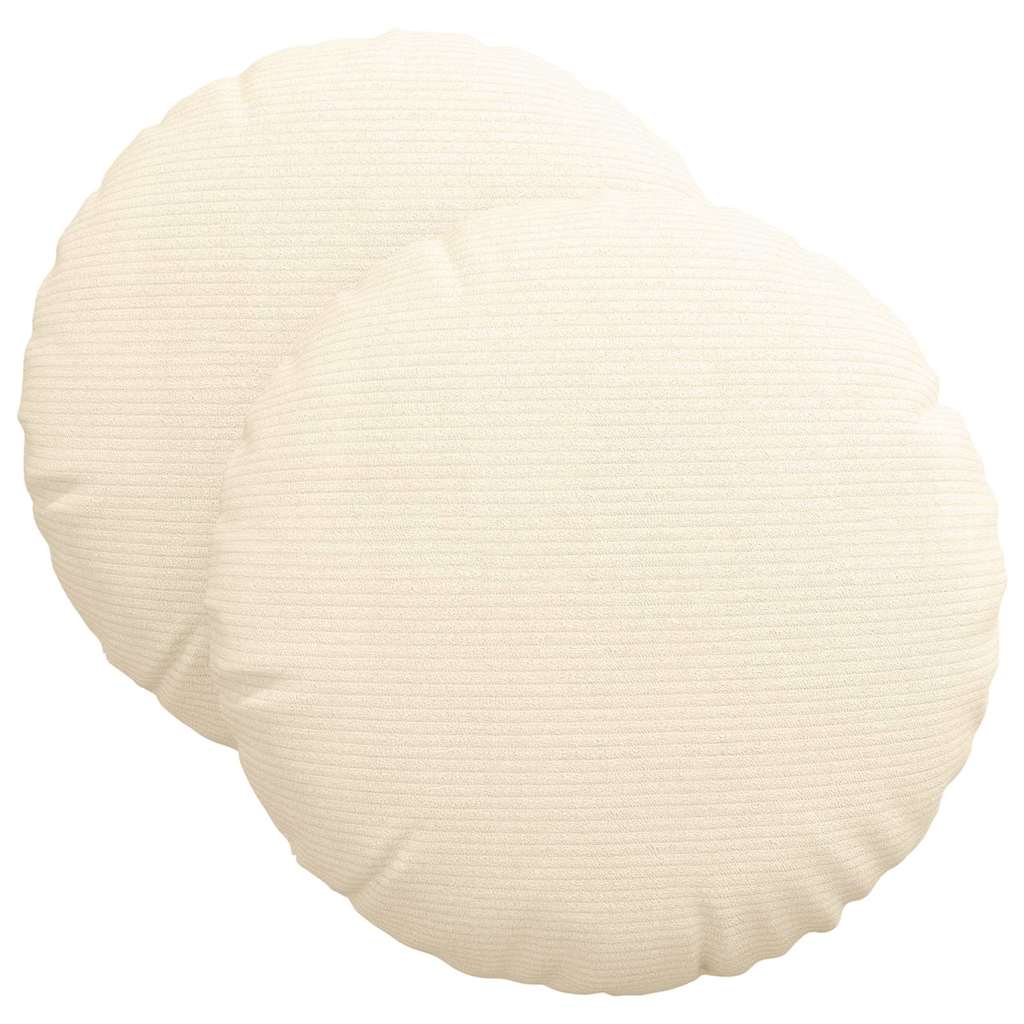 Zitkussens 2 pcs Crème Ø 40 cm Katoen Stof is nu te koop bij PeponiXL, paradijselijk wonen!