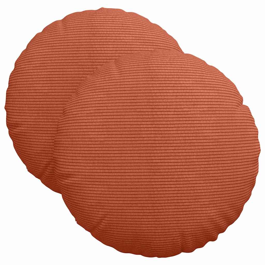 Zitkussens 2 pcs Rood-oranje Ø 40 cm Katoen Stof is nu te koop bij PeponiXL, paradijselijk wonen!