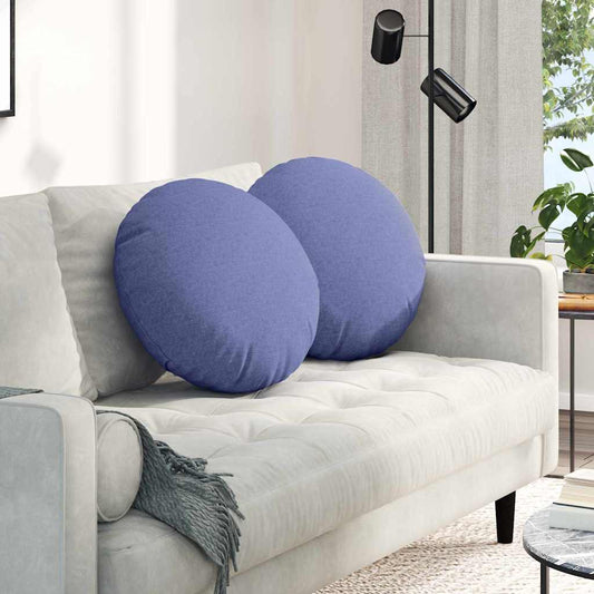 Zitkussens 2 pcs Jeans Blauw Ø50 x 19 cm Stof is nu te koop bij PeponiXL, paradijselijk wonen!