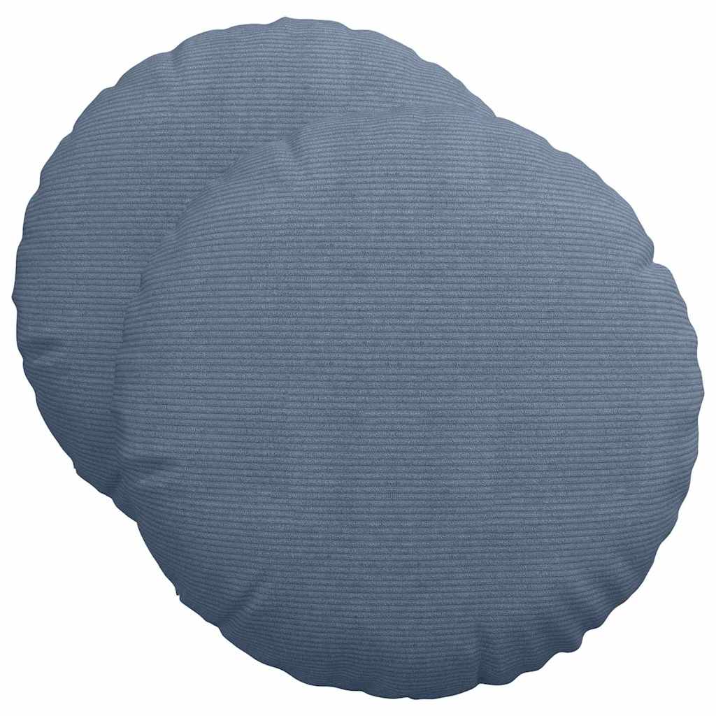 Zitkussens 2 pcs Blauw Ø50 x 19 cm Katoen Stof is nu te koop bij PeponiXL, paradijselijk wonen!