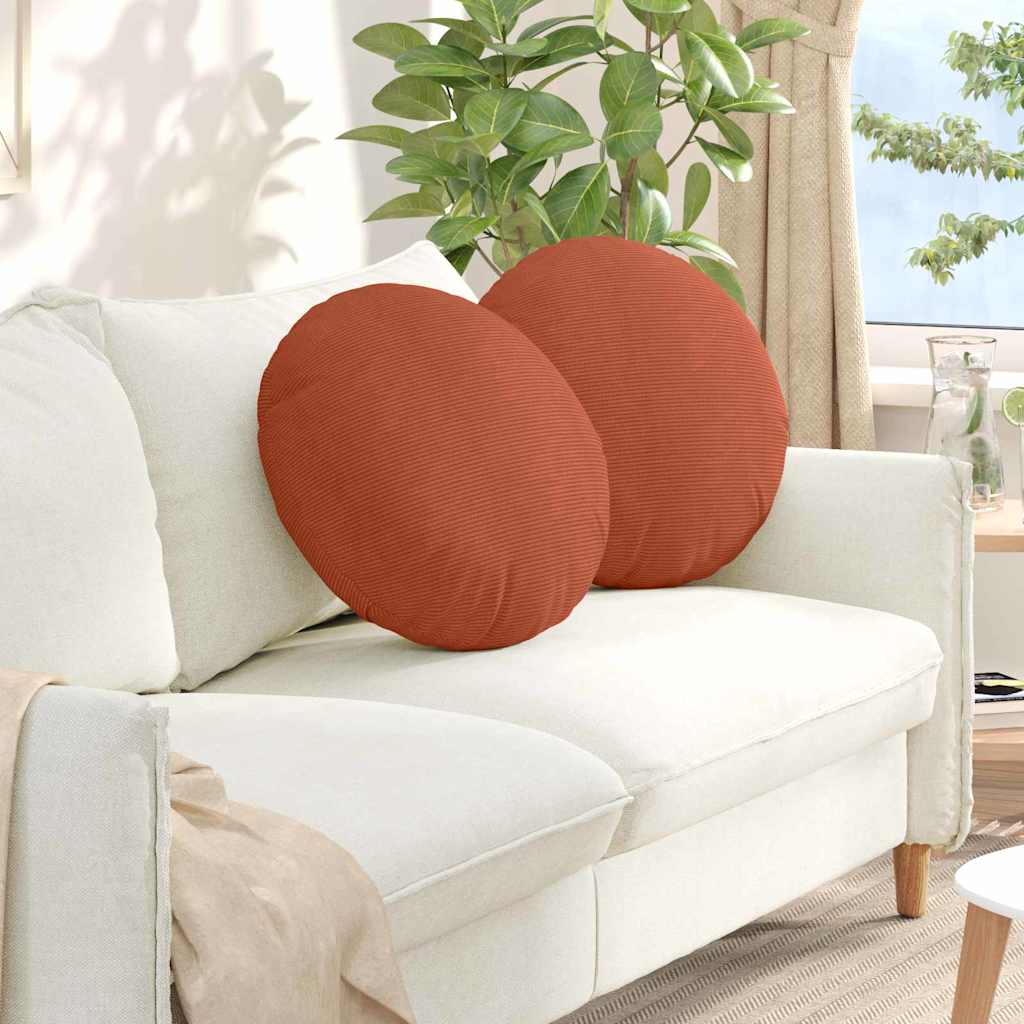 Zitkussens 2 pcs Rood-oranje Ø50 x 19 cm Katoen Stof is nu te koop bij PeponiXL, paradijselijk wonen!