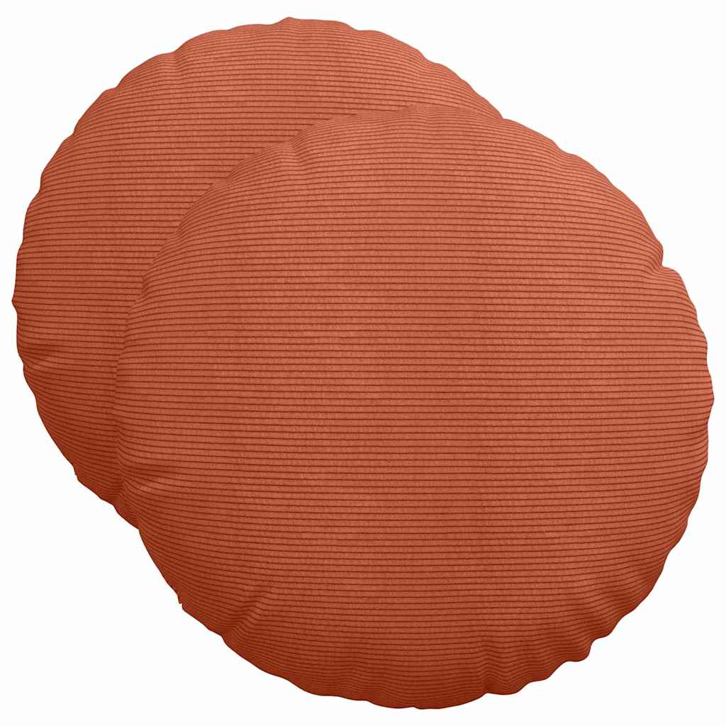 Zitkussens 2 pcs Rood-oranje Ø50 x 19 cm Katoen Stof is nu te koop bij PeponiXL, paradijselijk wonen!