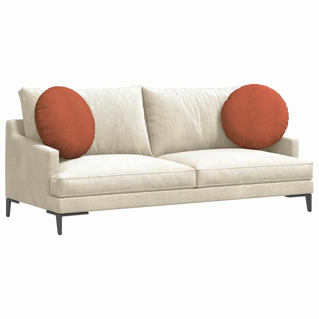 Zitkussens 2 pcs Rood-oranje Ø50 x 19 cm Katoen Stof is nu te koop bij PeponiXL, paradijselijk wonen!