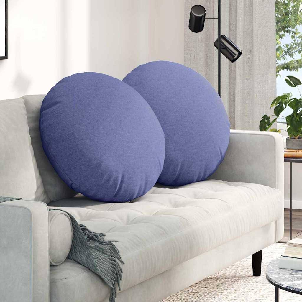 Zitkussens 2 pcs Jeans Blauw Ø60 x 21 cm Stof is nu te koop bij PeponiXL, paradijselijk wonen!