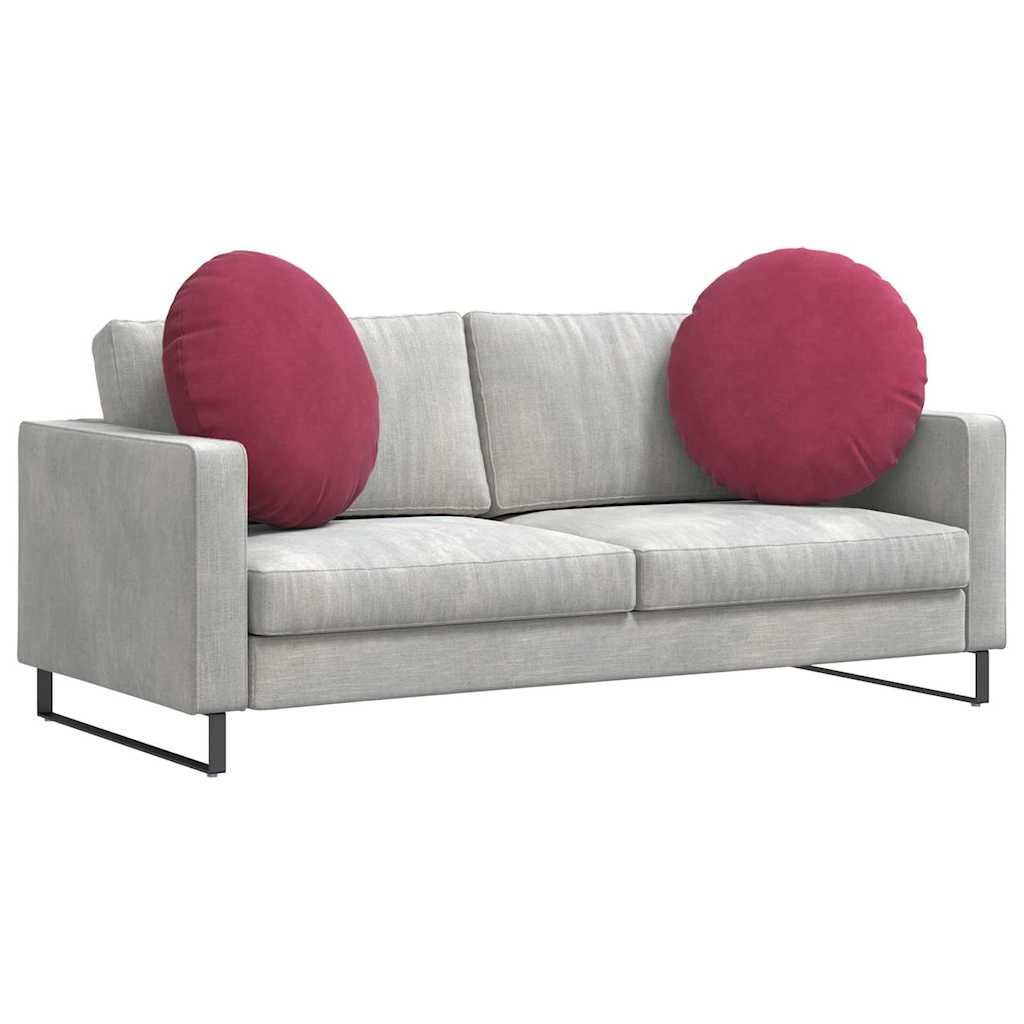 Zitkussens 2 pcs Wijnrood Ø60 x 21 cm Fluweel is nu te koop bij PeponiXL, paradijselijk wonen!