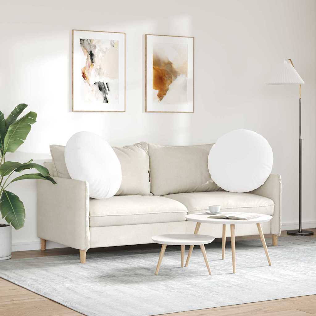 Zitkussens 2 pcs Wit Ø80 x 29 cm Stof is nu te koop bij PeponiXL, paradijselijk wonen!