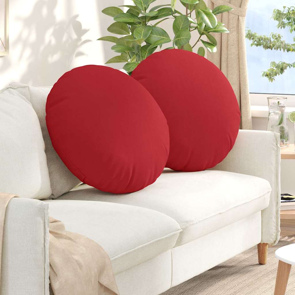 Zitkussens 2 pcs Rood Ø80 x 29 cm Stof is nu te koop bij PeponiXL, paradijselijk wonen!