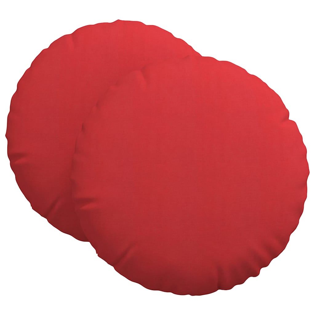 Zitkussens 2 pcs Rood Ø80 x 29 cm Stof is nu te koop bij PeponiXL, paradijselijk wonen!