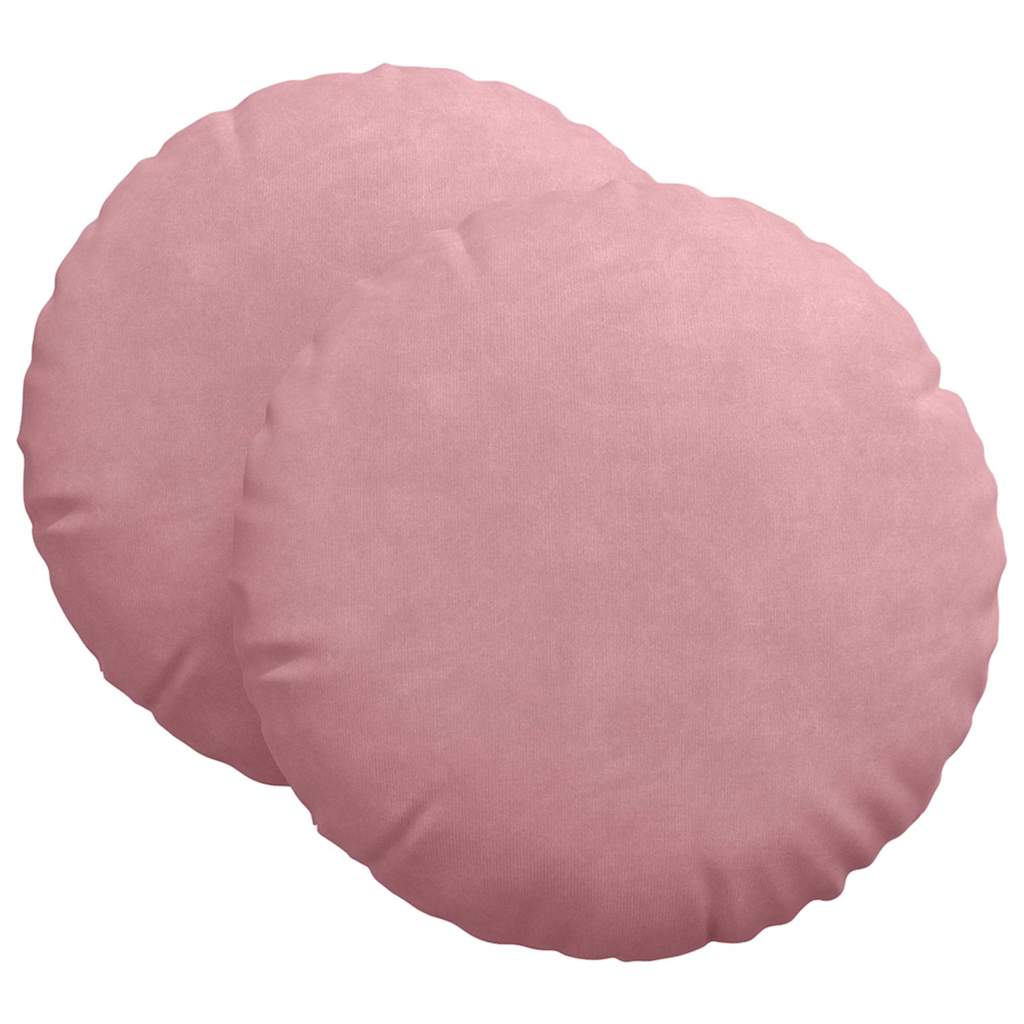 Zitkussens 2 pcs Roze Ø80 x 29 cm Fluweel is nu te koop bij PeponiXL, paradijselijk wonen!