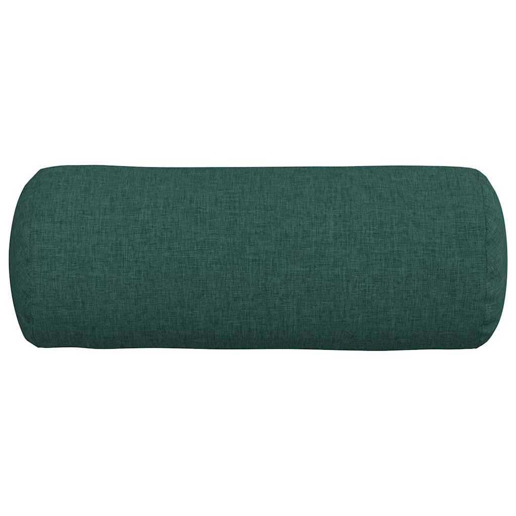 Bolster Kussens 2 stuks Donkergroen Ø 15 x 40 cm Stof is nu te koop bij PeponiXL, paradijselijk wonen!