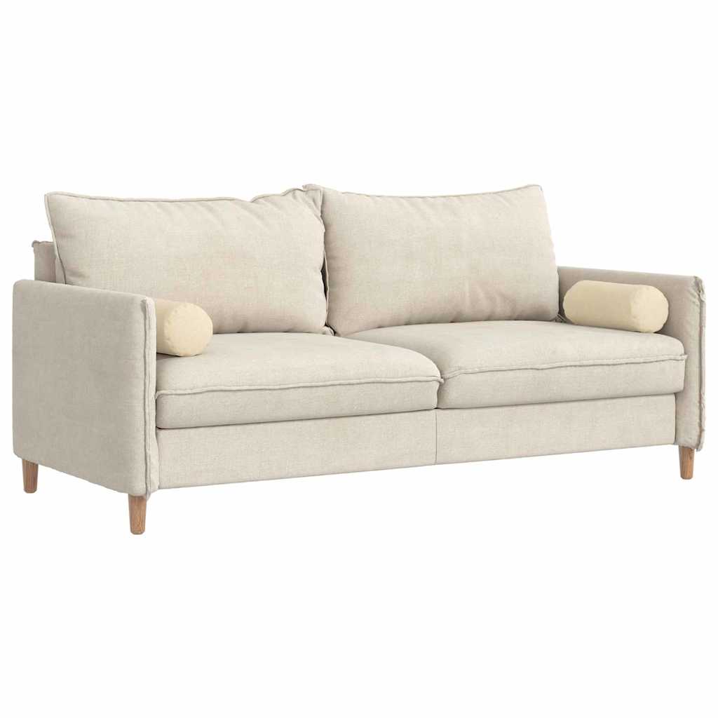 Bolster Kussens 2 stuks Crème Ø 15 x 40 cm Stof is nu te koop bij PeponiXL, paradijselijk wonen!