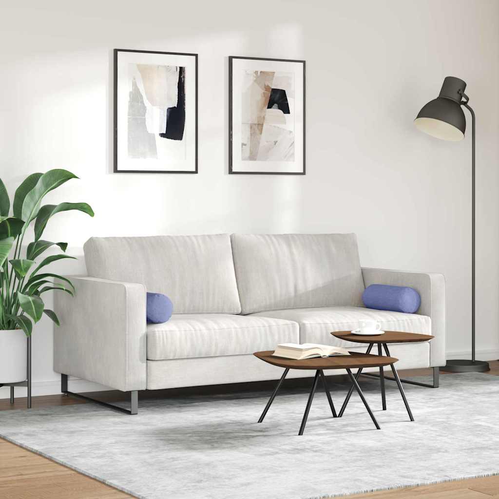 Bolster Kussens 2 stuks Jeans Blauw Ø 15 x 40 cm Stof is nu te koop bij PeponiXL, paradijselijk wonen!