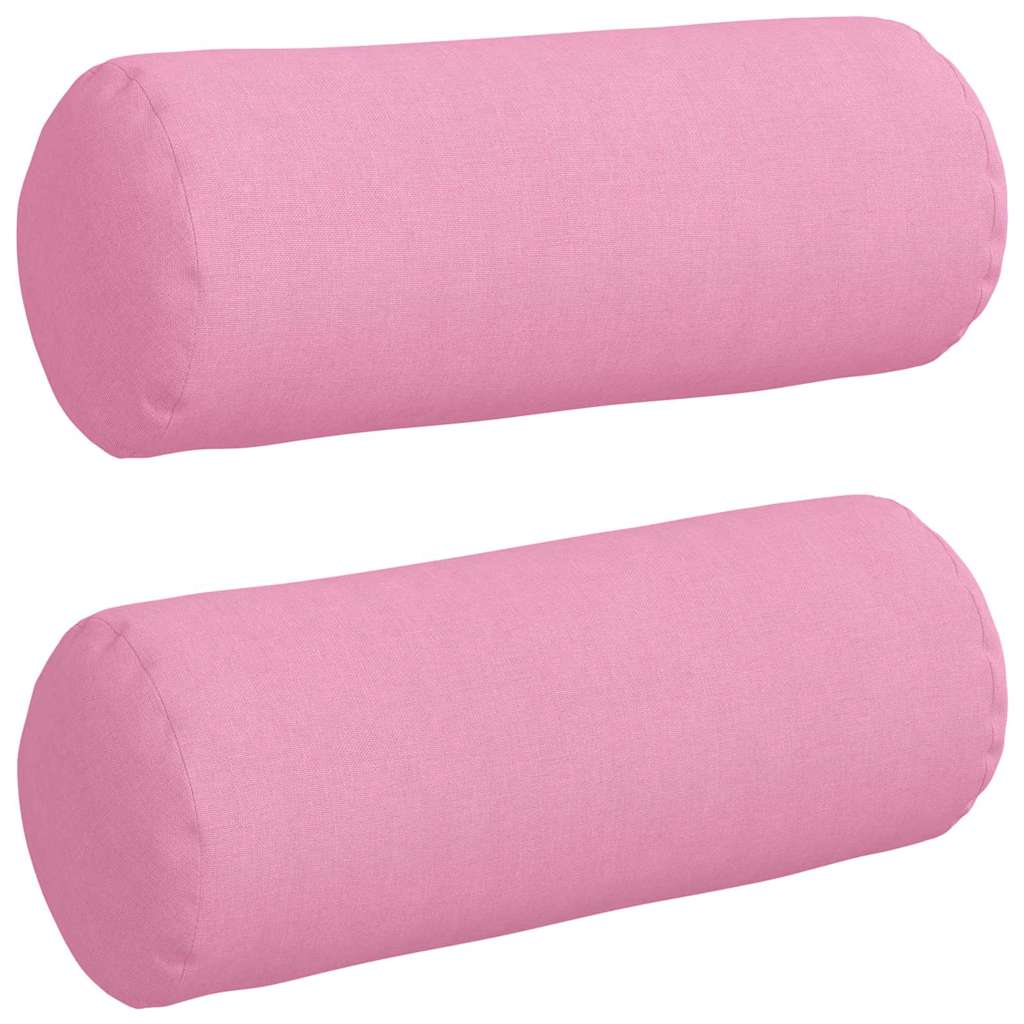 Bolster Kussens 2 stuks Roze Ø 15 x 40 cm Stof is nu te koop bij PeponiXL, paradijselijk wonen!