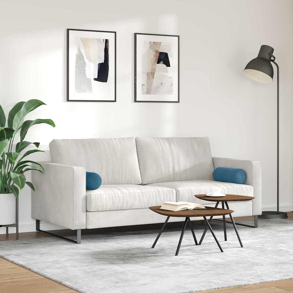 Bolster Kussens 2 stuks Blauw Ø 15 x 40 cm Cordstof is nu te koop bij PeponiXL, paradijselijk wonen!